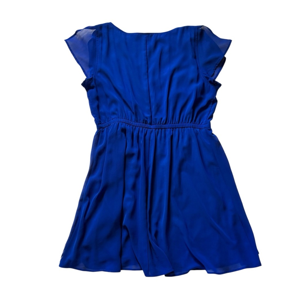 💙💙Express Royal Blue V-Neck Dress with Flutter Sleeves - Picture 5 of 10